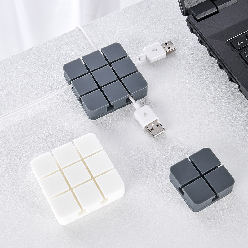 矽膠九宫格電線固定夹