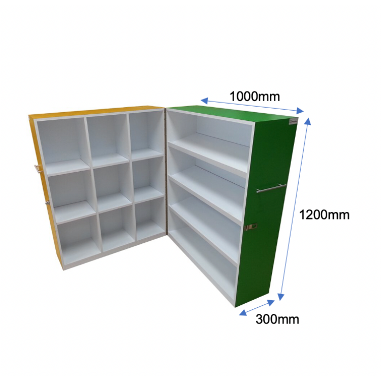Foldable Cubby with Display Corner