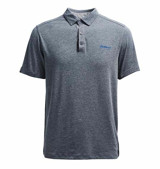 Wildland荒野 彈性本布領POLO上衣 男款 (中藍、藍灰) 雙向彈性/吸濕快排/休閒登山 10W71636