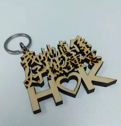 9CakeTopper 香港特色木製鎖匙扣