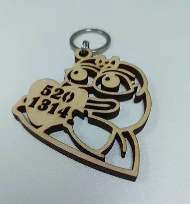 9CakeTopper 香港特色木製鎖匙扣