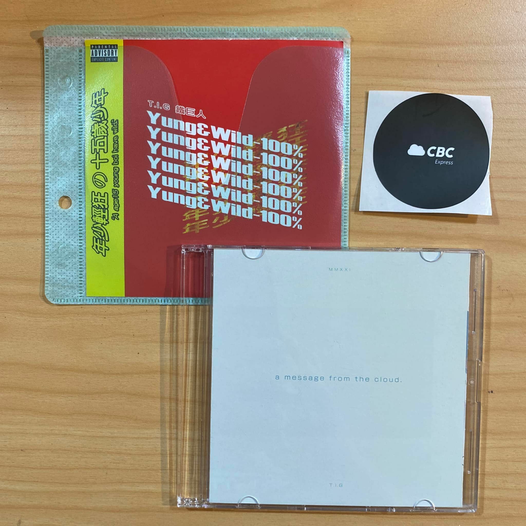 T.I.G 鐵巨人《a message from the cloud : 續》（CD）+《Yung&Wild 年少輕狂》（CD）