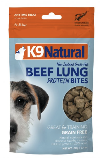 K9 Natural 高蛋白風乾牛肺粒 60g