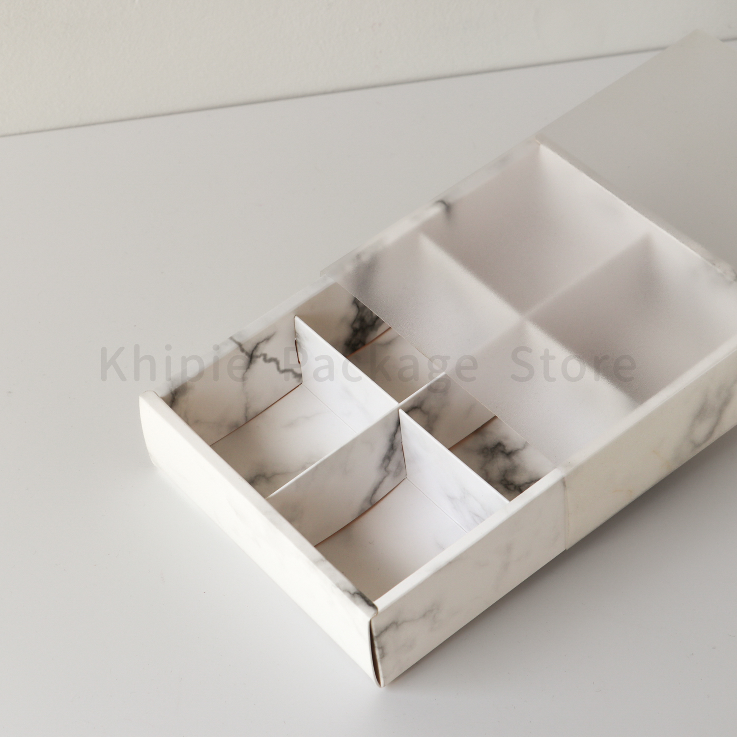 亮面大理石｜6格抽屜盒｜霧面袖套款