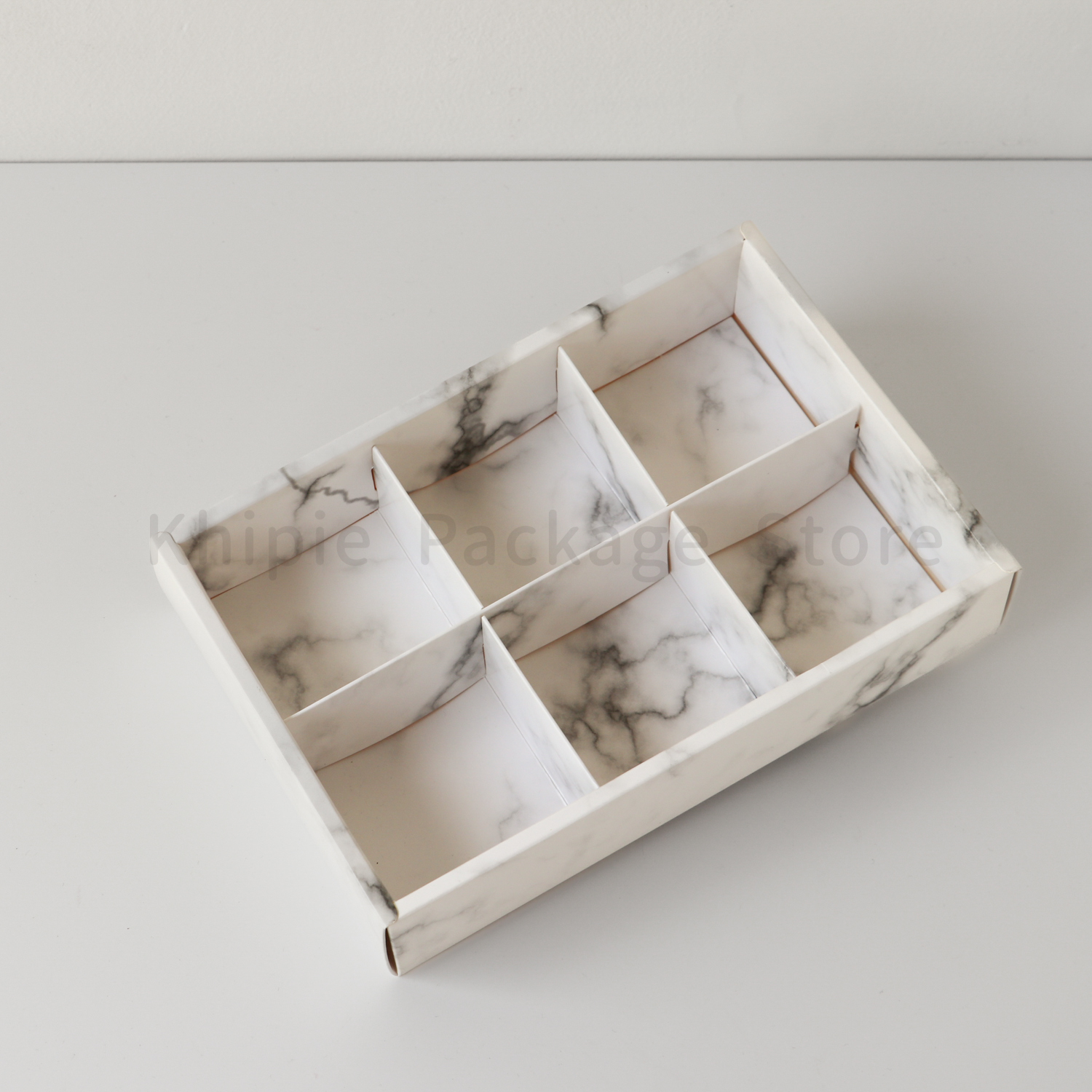 亮面大理石｜6格抽屜盒｜霧面袖套款