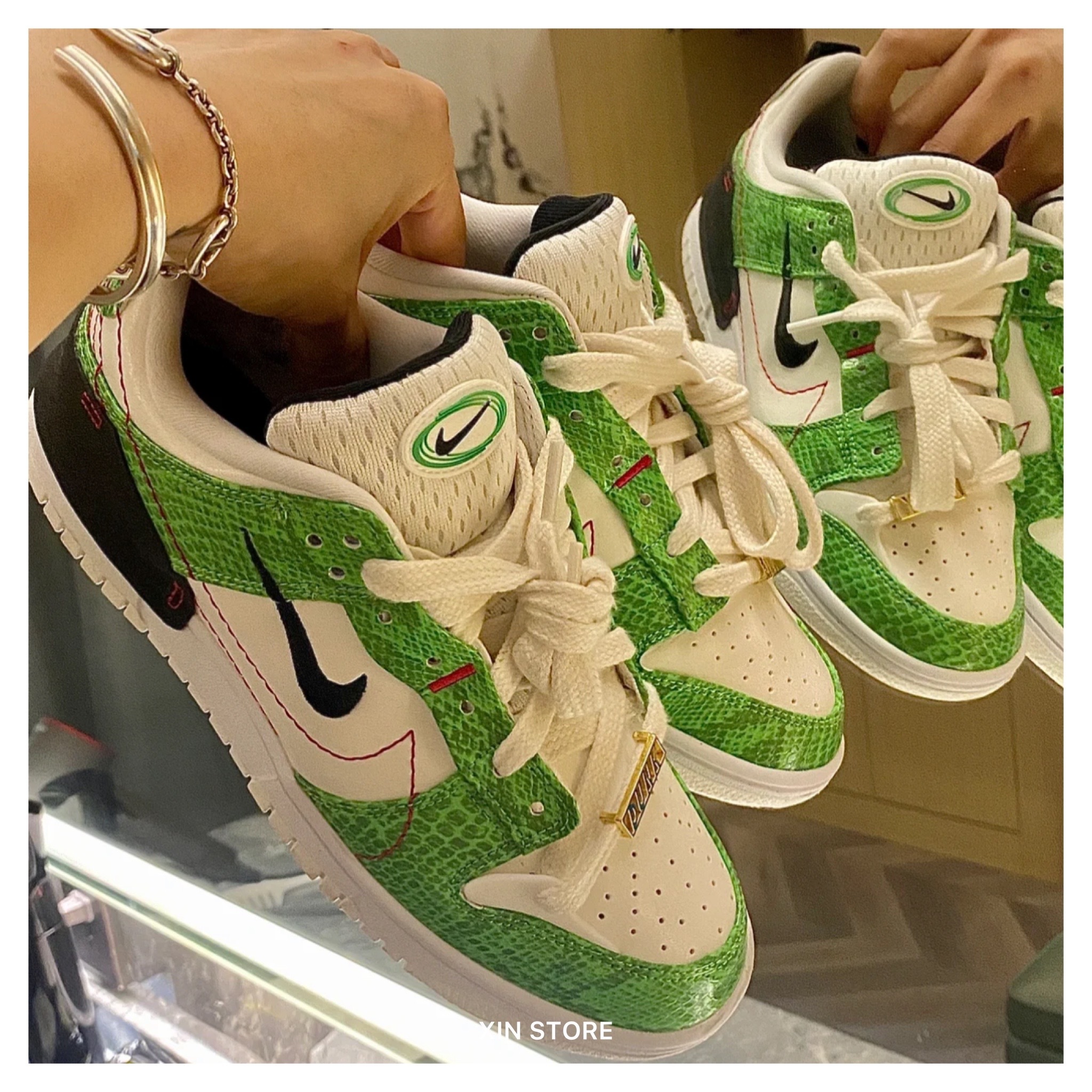 【現貨】Nike Dunk Low Disrupt 2 低筒 蛇紋 拼接 綠白黑