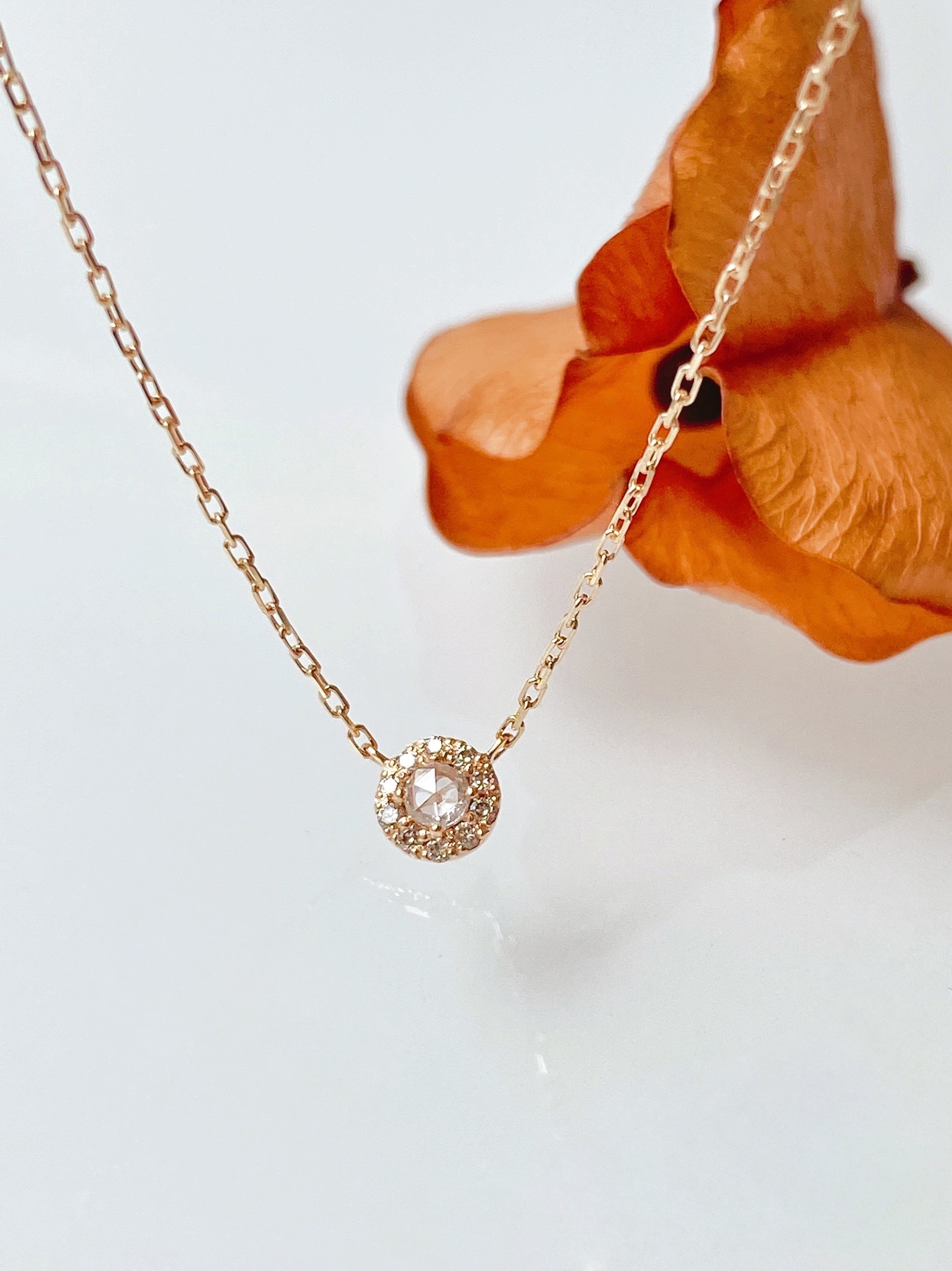 鑽石小花簇項鍊