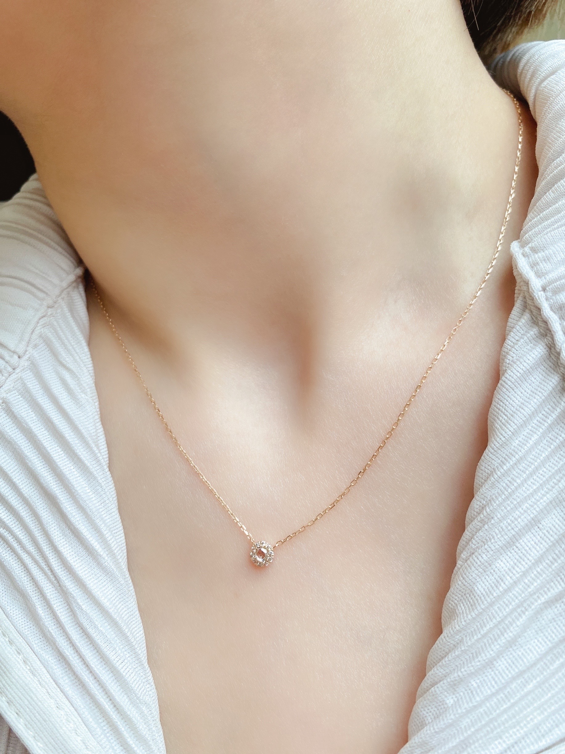 鑽石小花簇項鍊