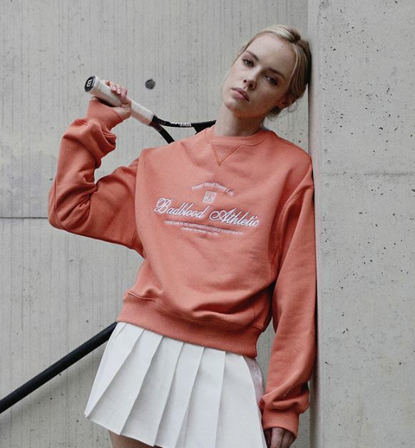 BADBLOOD Happy Mind 高磅 長袖 衛衣 - Epricott at-sweatshirt22-079