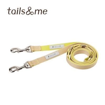 TAILS&ME 尼龍雙拖帶檸黃卡其 S