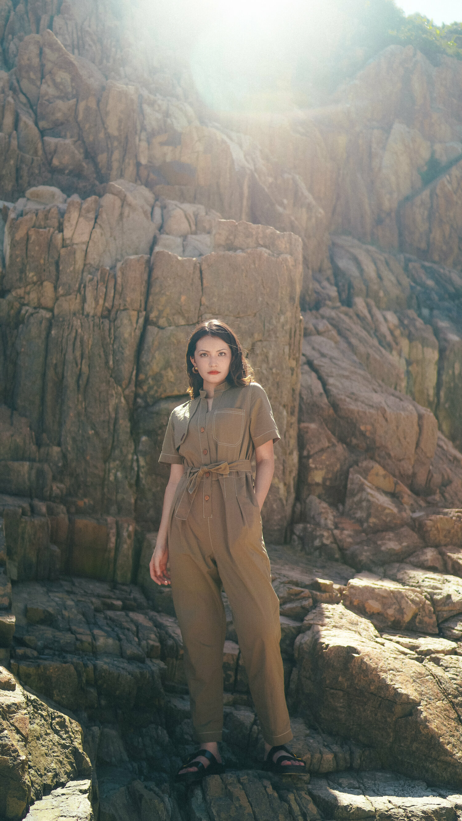 【Just Africa】休閒連身長褲