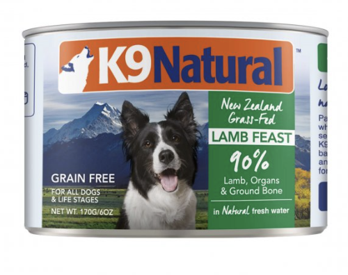 K9 NATURAL 羊肉主食狗罐頭 (170G/370G)