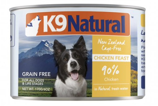 K9 NATURAL 雞肉主食狗罐頭 (170G/370G)