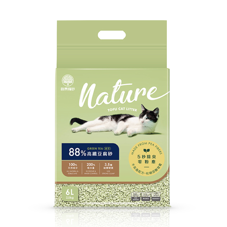 88%高纖豆腐砂 | 天然綠茶【豆腐砂/豆腐砂推薦/豆腐貓砂】