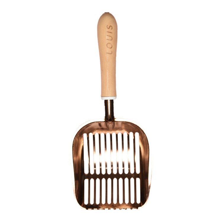 LOUIS 玫瑰金貓砂鏟【貓砂鏟/貓砂鏟推薦/金屬貓砂鏟】