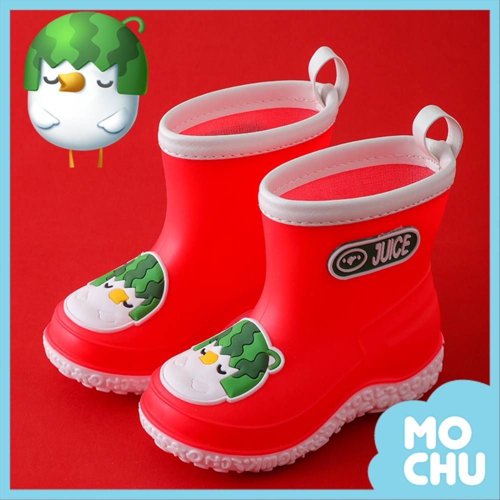 紅色西瓜兒童雨鞋
