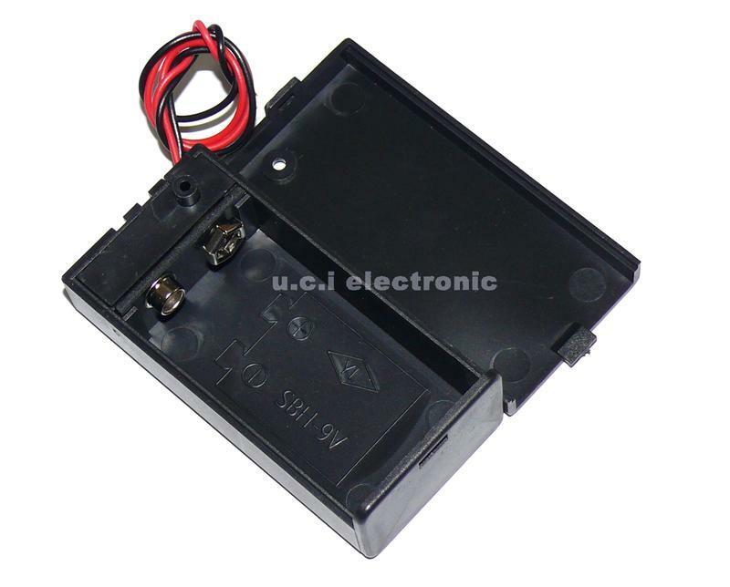 【UCI電子】(二V-4) 9V電池盒 9V電池專用 帶開關 帶蓋子 九伏電池座帶紅黑線