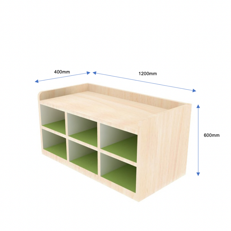 Low Shelf 6 Compartment, Classic