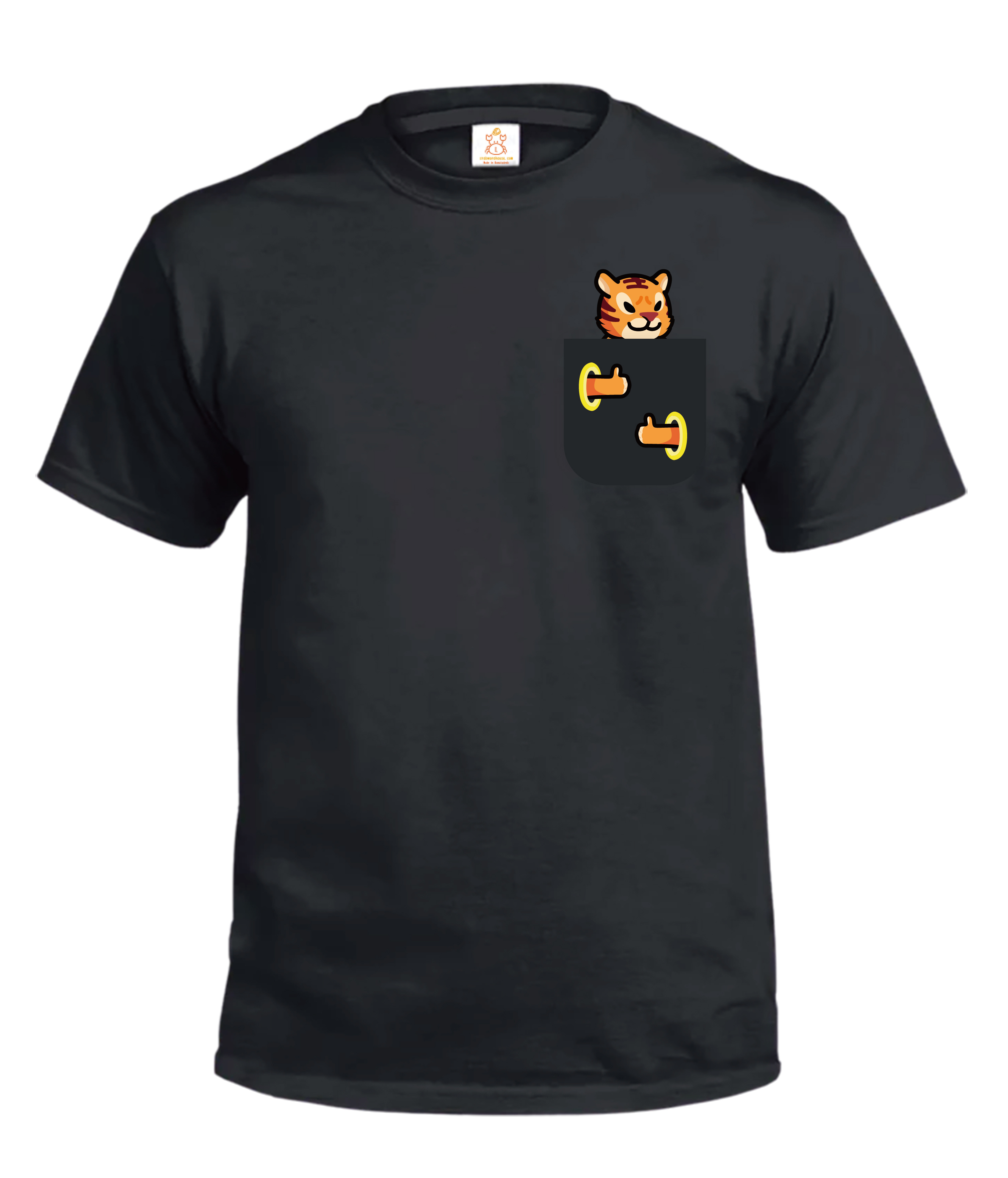 Crab x LIHKG | 動物口袋Tee - 連虎 | 連豬 連牛 連狗 連貓 連鼠 連虎 T-Shirt | 本土衣服品牌