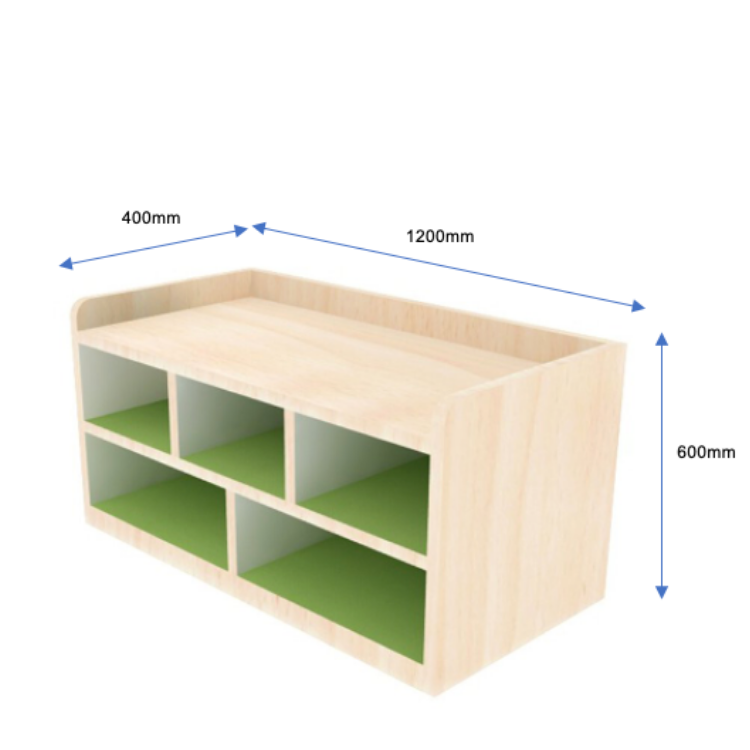 Low Shelf 5 Compartment, Classic