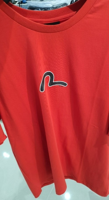 [S] EVISU EVISU PLANNING HILLS METAL LOOSE FIT SHORT SLEEVE T-SHIRT,RED (PWP), EU5UTS907R1-RED (SEV55)