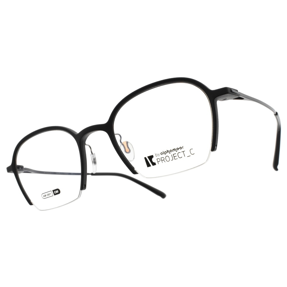 【Alphameer】AM3901 (四色) Project-C系列 俏皮造型半框光學眼鏡
