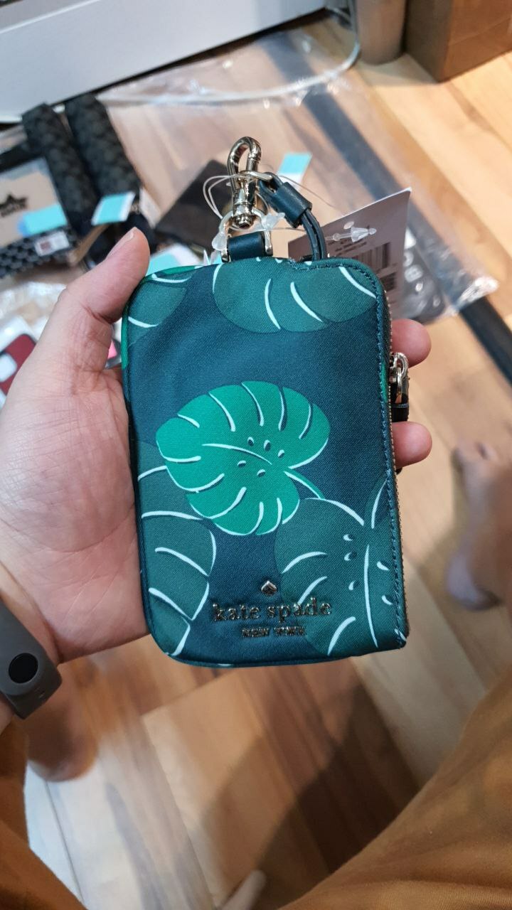 [S] KATE SPADE K7165 CARD CASE LANYARD THE LITTLE BETT,MULTI, 196021077685 (SKS164)