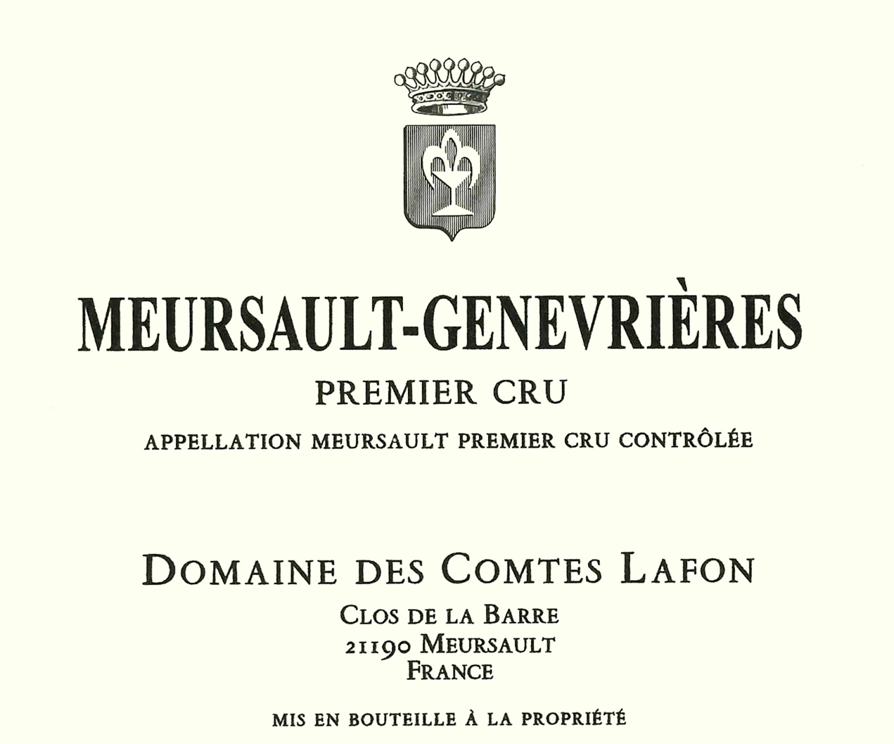 Comtes Lafon Meursault 1er Cru Genevrieres 2019