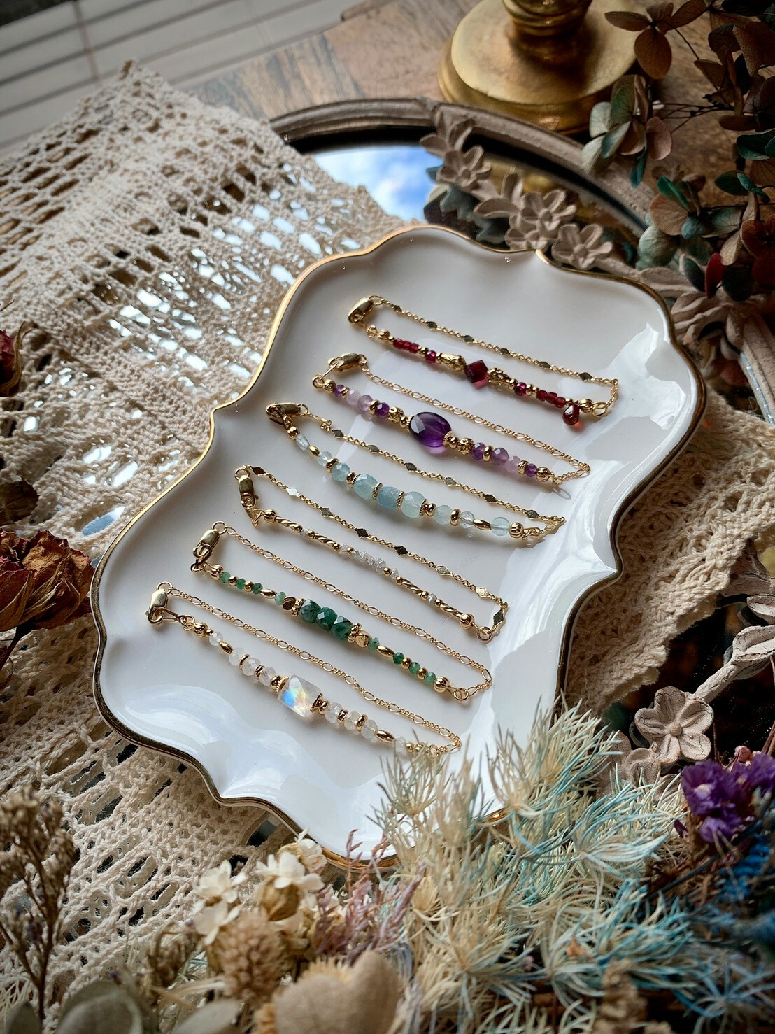 ｛誕生石細鏈｝1-6月