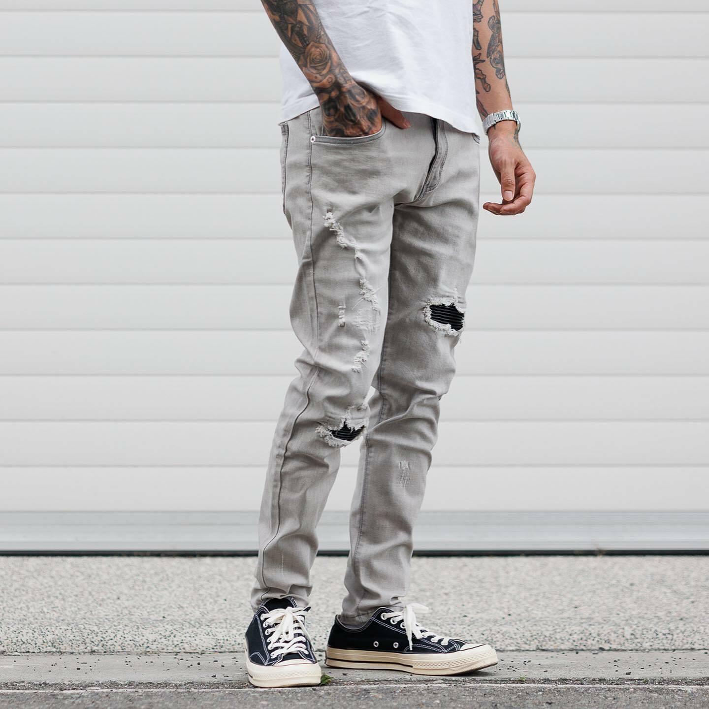 SL 經典刷白 破壞補強 高彈力 YKK拉鍊 限量開團