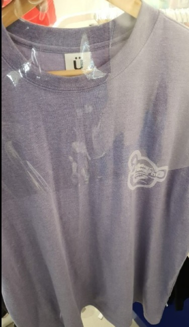 [S] ISTKUNST BEAR & SMILEY SHORT SLEEVE T-SHIRT,PURPLE, IK2CMMT501APP (SMW30)