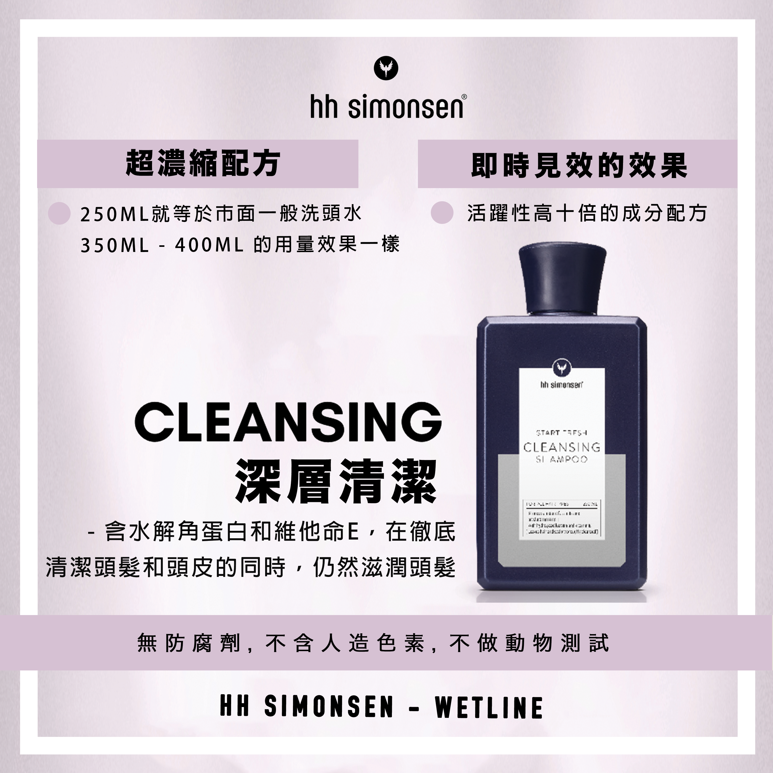 HH Simonsen Cleansing Shampoo 250ml