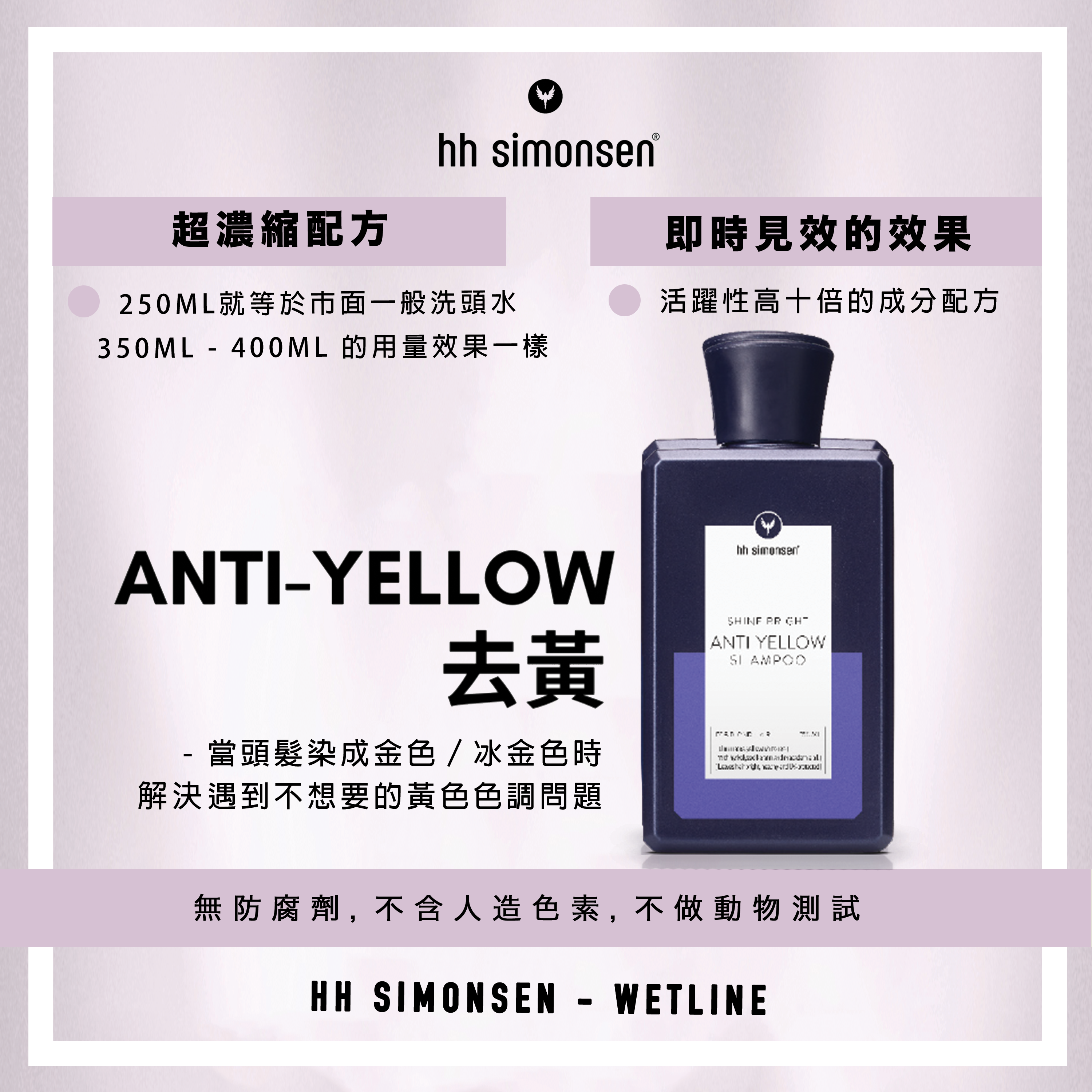 HH Simonsen Anti-Yellow Shampoo 250ml