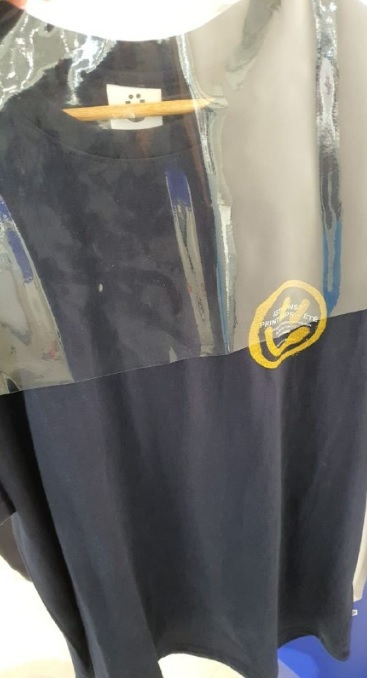 [S] ISTKUNST LOGO & SMILEY SHORT SLEEVE T-SHIRT,NAVY, IK2CMMT500ANV (SMW34)