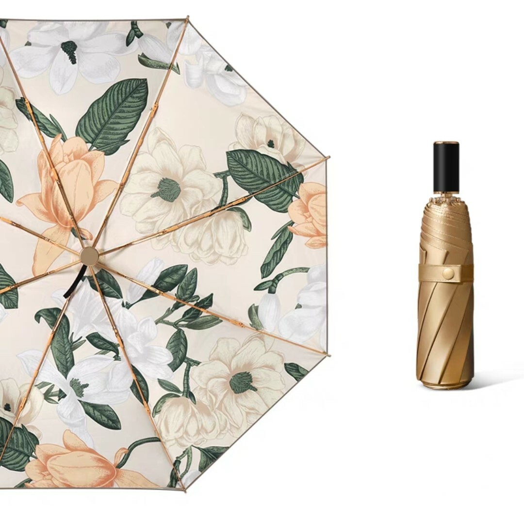 文藝風雙層鈦金摺疊陽傘