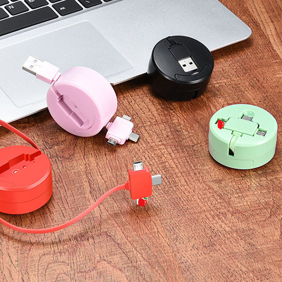 圓形三合一充電線