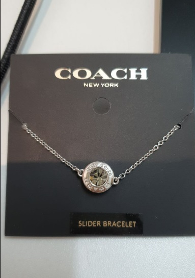 [S] COACH F67072 SLV SILVER DIAMOND BRACELET, 889295317396 (SCO43)