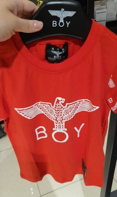 [S] BOYLONDON EAGLE BOY KIDS T-SHIRT,RED, B92TS1003K55 (SBB15)