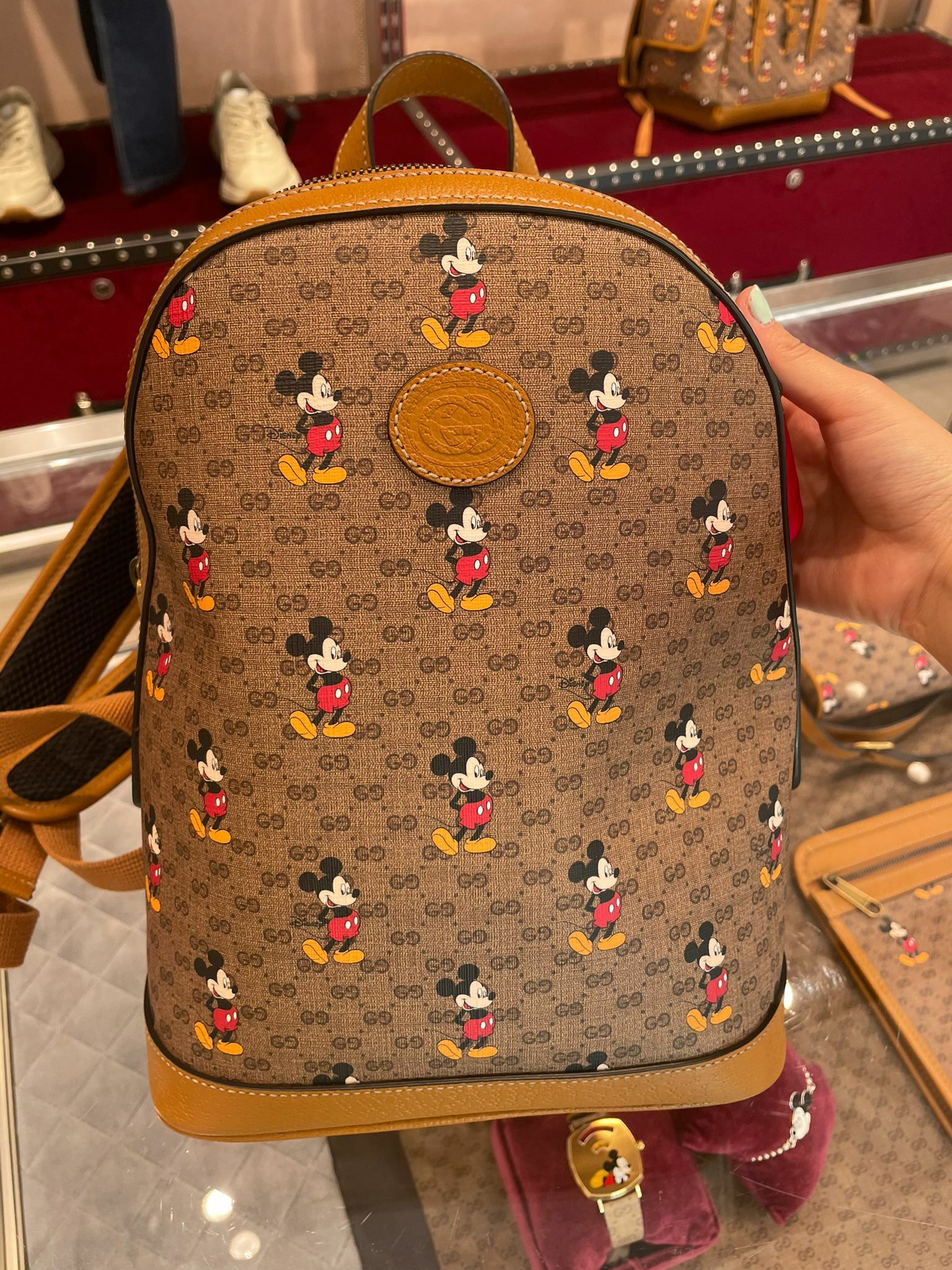 Gucci backpack mickey mouse sale