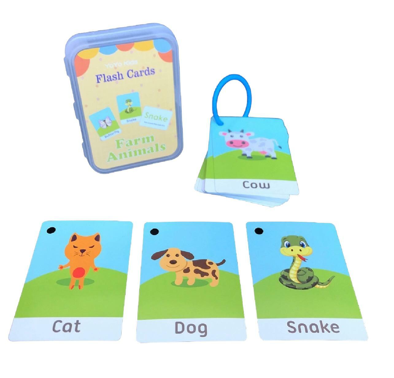 Flash Cards 早教英文單詞認字卡--Farm Animals