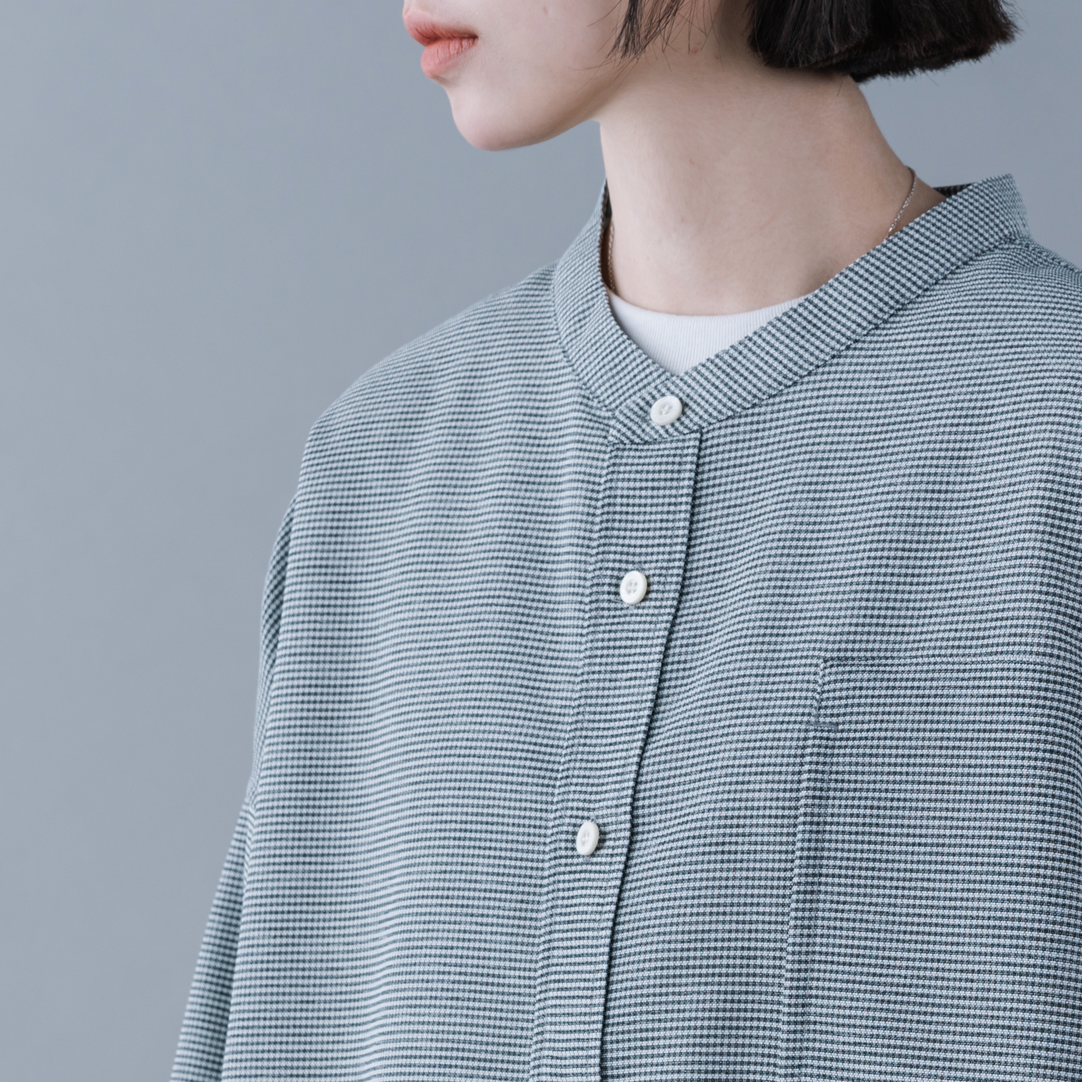 11200円 新品で購入 TIGHTBOOTH CHIDORI BAND COLLAR SHIRT シャツ