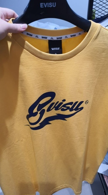 [S] EVISU RETRO 1ST ENGLISH SLIM FIT T-SHIRT,YELLOW, EU2MTS907-YELLOW (SEV71)