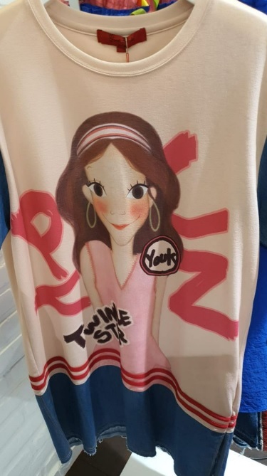 [S] YSW BIG LOGO SHORT SLEEVE T-SHIRT,CREAM/BLUE/RED, D2550LUTE3F (FINAL SALES) (SYW70)