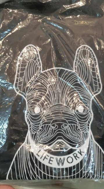 [S] LIFEWORK BIG LADOG SHORT SLEEVE T-SHIRT, JET BLACK, LW225TS99041 (SLW63)