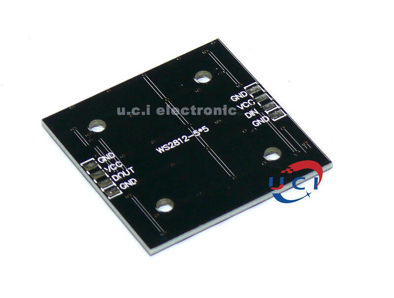 【UCI電子】(16-0-c) WS2812B 5*5位 5050 RGB LED 全彩驅動25位彩燈開發板