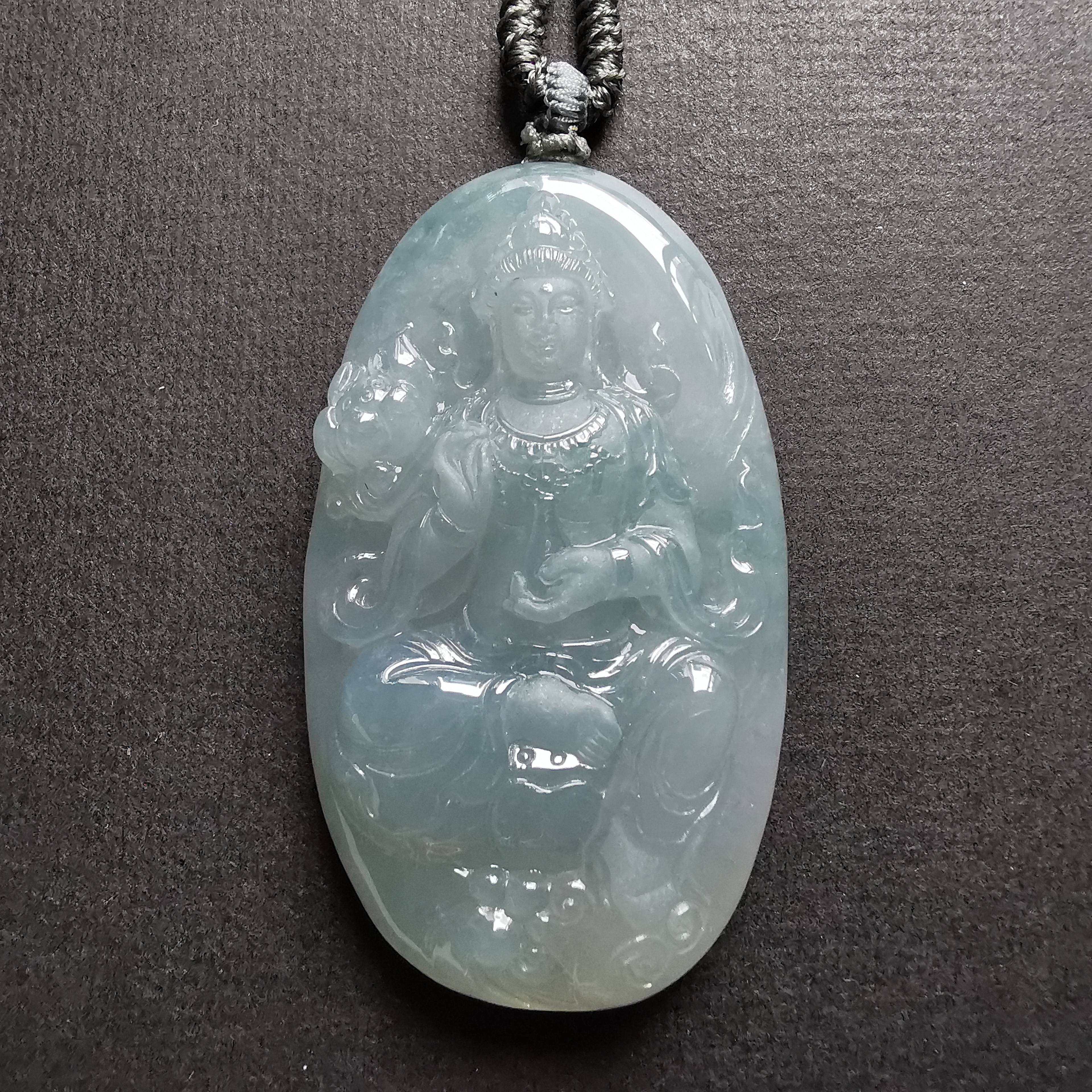 大慈大悲水月觀音, 天然翡翠A玉, 緬甸玉, Jade, Jadeite