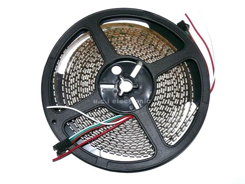 【UCI電子】(X-2) WS2812B 144燈 5米LED 5V全彩燈條5050燈珠內置IC炫彩單點單控軟燈2812