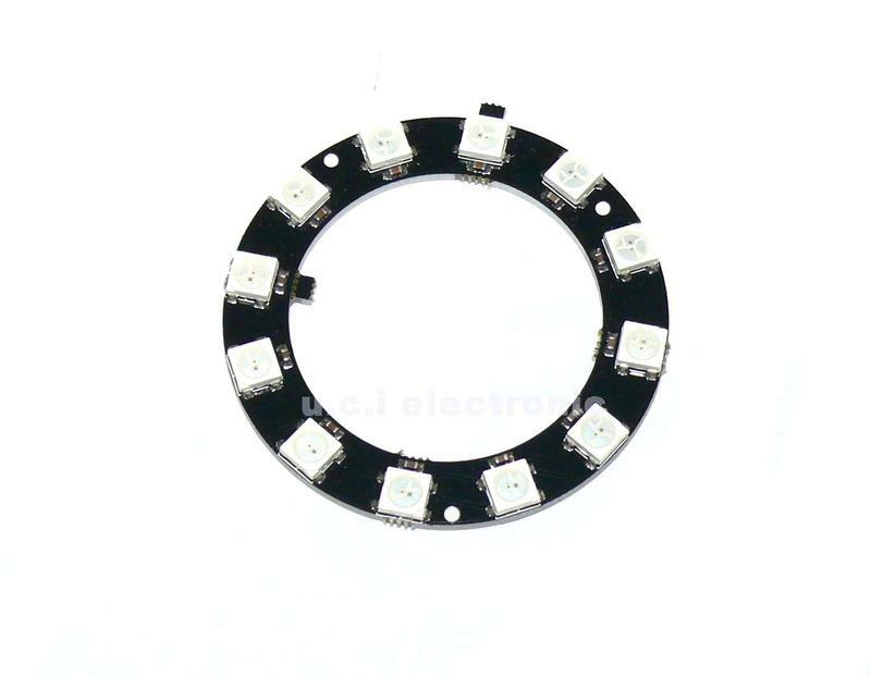 【UCI電子】(W-5) 12位 WS2812 5050 RGB LED 智慧全彩RGB環開發板   WS2812B