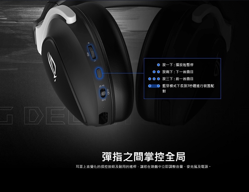 米特3C數位–ASUS 華碩 ROD Delta S Wireless 電競耳麥/90YH03IW-B3UA00