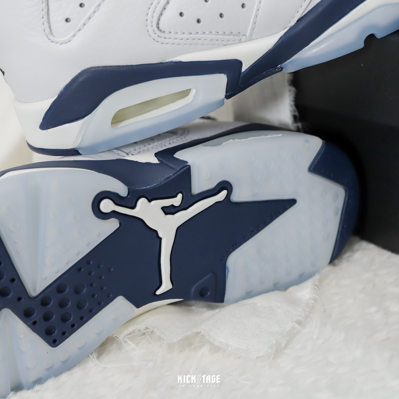 女鞋大童尺寸NIKE AIR JORDAN 6 GS Midnight Navy AJ6 午夜藍白藍籃